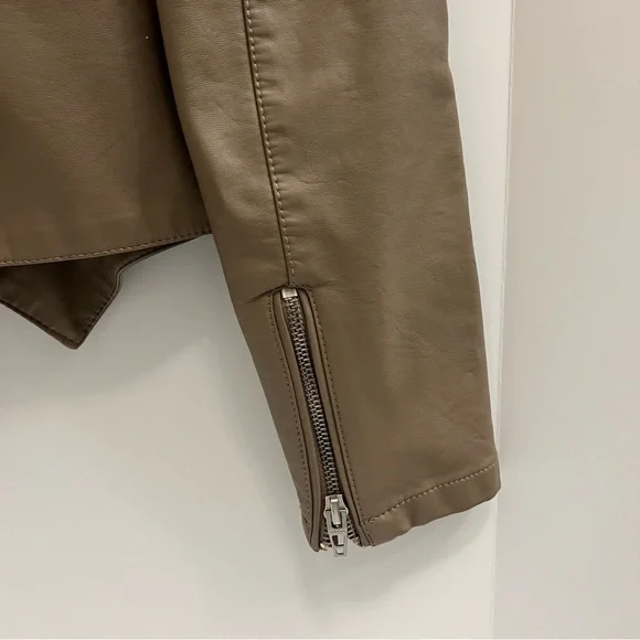 BLANK NYC Faux Leather Moto Jacket-Tan Brown - Picture 7 of 15